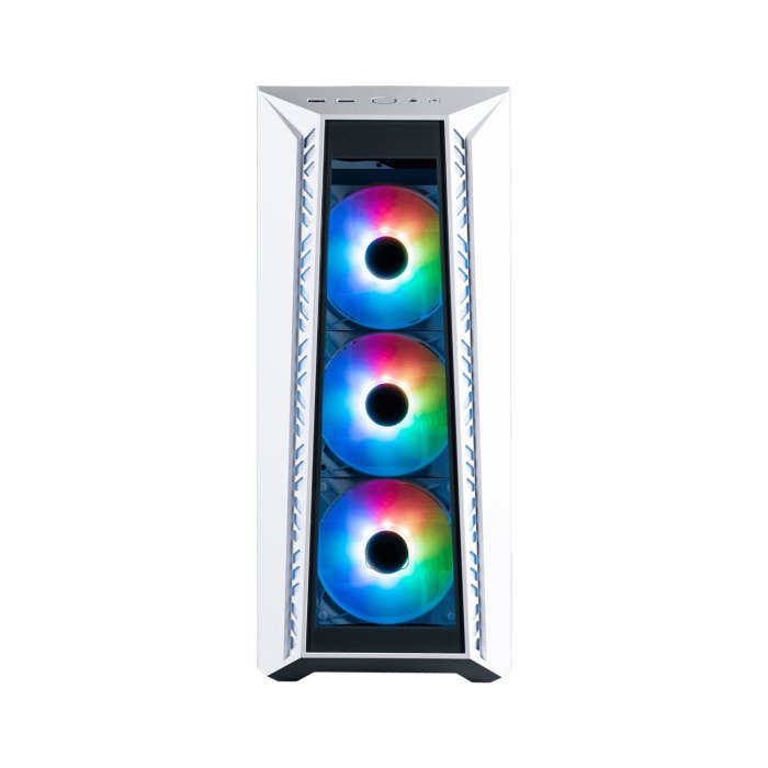Cooler Master MasterBox 520 Mid Tower Front Removable Top Tempered Glass Side Panel Case with 4 ARGB Fans - White - Image 3
