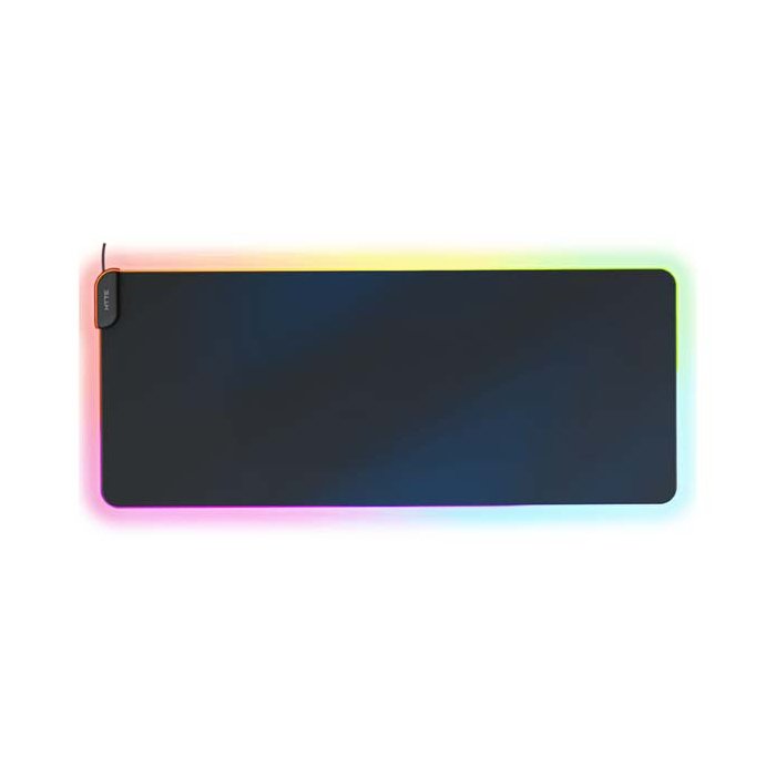 HYTE CNVS Intense Play Mat 50-Pixel qRGB Array,Water Resistant,Easy To Clean,Detachable USB-C Cable Massive Size (900X370MM) - Black - Image 2