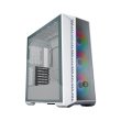 Cooler Master MasterBox 520 Mid Tower Mesh Steel ABS Plastic Tempered Glass Side Panel Case with 3 ARGB Fans - White - Image 4