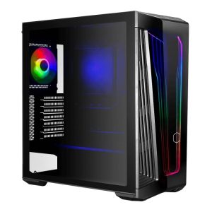 Cooler Master MasterBox 540 Mid-Tower ARGB Ether Front Panel Removable Top Panel Tempered Glass Front Dark Mirror Panel with Case - Black
