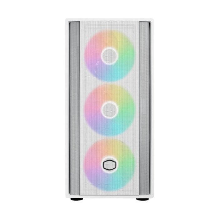 Cooler Master MB600 ARGB Mid Tower Case, Optimized Airflow, 140mm Sickleflow Fans - White - Image 3