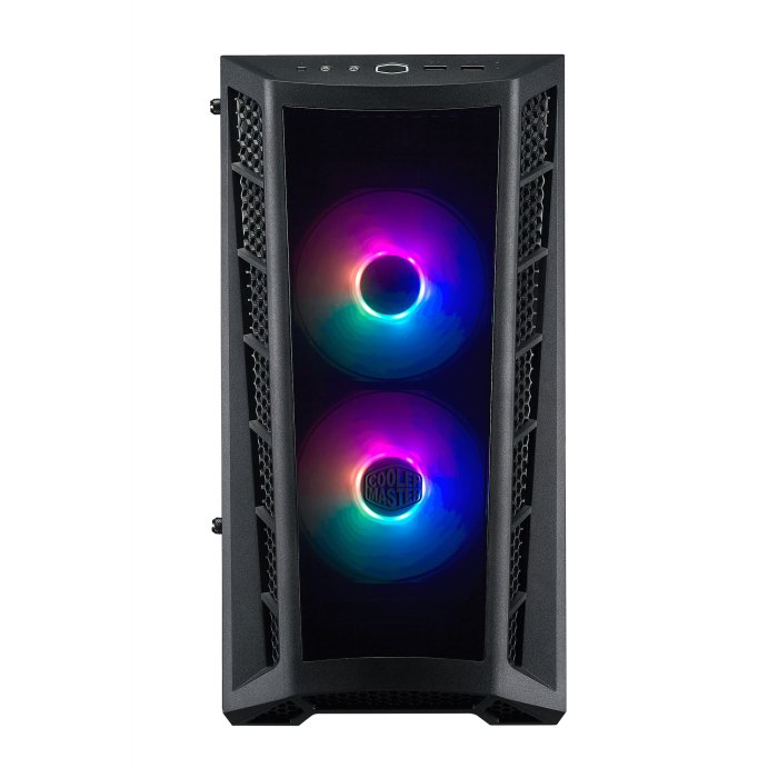 Cooler Master MasterBox MB320L Micro ATX Tower Tempered Glass Side Panel Case With 2 ARGB Fans - Black - Image 3