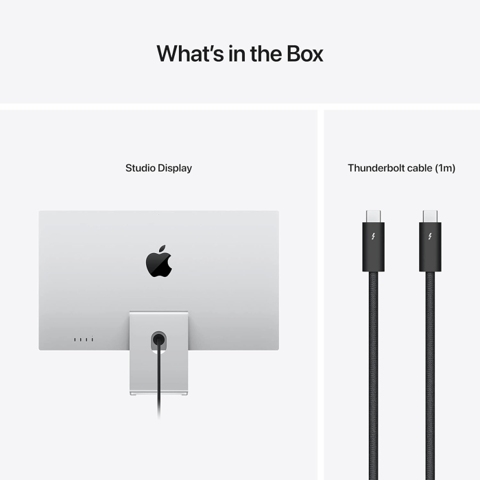 Apple Studio Display with Standard Glass, Tilt Adjustable Stand, 5K Retina Screen, Built-in Speaker, Thunderbolt & Standard Ports | MYJG3AB/A - Image 2