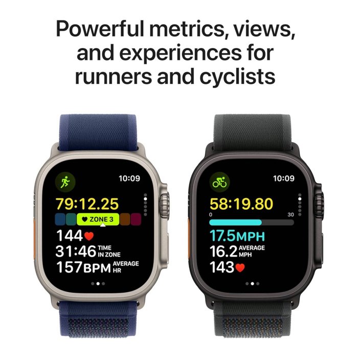 Apple Watch Ultra 2 GPS + Cellular 49mm Natural Titanium with Navy Ocean Band ( Apple Official One Year Warranty ) - Image 2