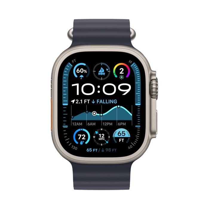 Apple Watch Ultra 2 GPS + Cellular 49mm Natural Titanium with Navy Ocean Band ( Apple Official One Year Warranty ) - Image 3