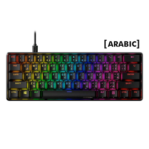 HyperX Alloy Origins 60, Red Switch Mechanical Gaming Keyboard (English/Arabic) - Black