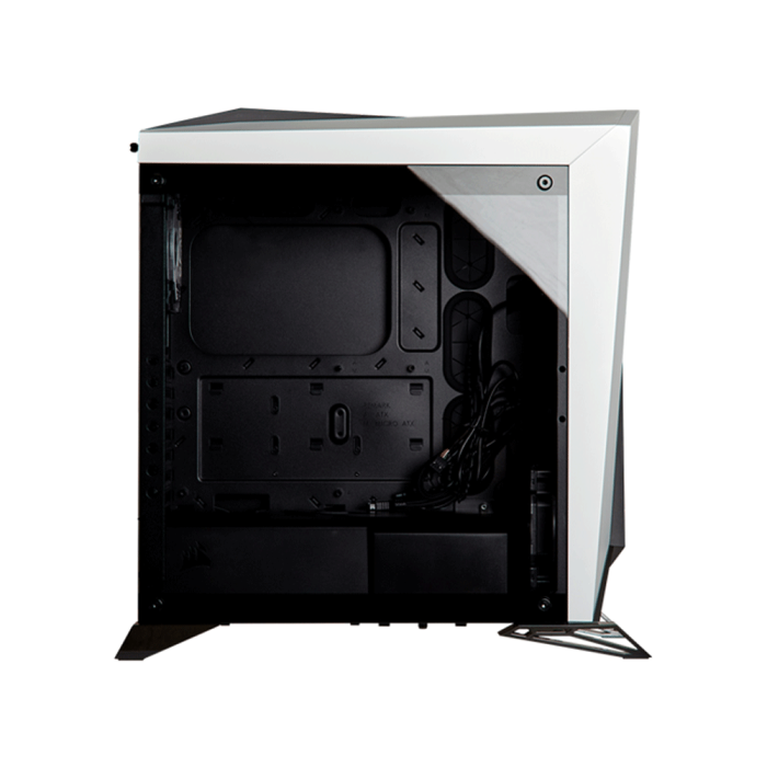 Corsair Carbide Series SPEC-OMEGA RGB Mid-Tower Steel Plastic Side Tempered Glass Panel Case With 2 RGB Fans - White - Image 2