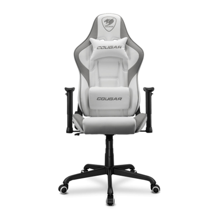 Cougar Armor Elite PVC Leather,Body-Embrace High Back Design,Adjustable Arm Rest,5 Star Metal Base,Gas Lift Height Adjustment -White - Image 2
