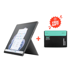 MicroSoft Surface Pro 10, Intel Core Ultra 5-135U Processor, 8GB Ram, 256GB SSD, 13 120Hz TouchScreen, Intel Graphics, Wi-Fi Only, Windows 11 Pro, Black | ZDR-00025 + Skinarma ShinGoki Laptop Sleeve Turquoise