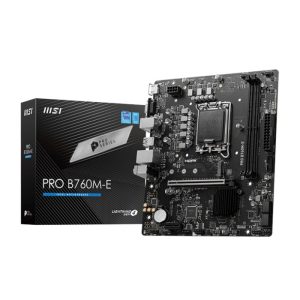 MSI PRO B760M-E – mATX LGA1700 DDR5 Motherboard with PCIe 4.0 & Dual-Channel Support | 911-7D48-071