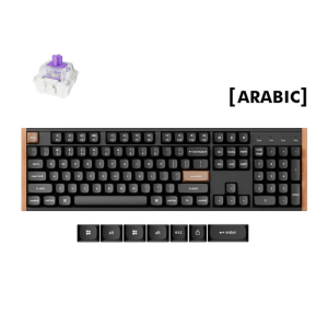 Keychron K10 HE Max 80% Wireless Mechanical Keyboard RGB Backlight Gateron Red Switch Â· BT 5.1 / 2.4GHz / USB-C (Arabic Layout)-Black