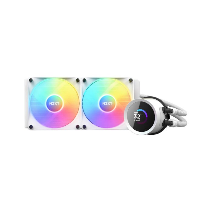 NZXT Kraken 240 RGB 240mm Liquid CPU Cooler with LCD Display - White - Image 3