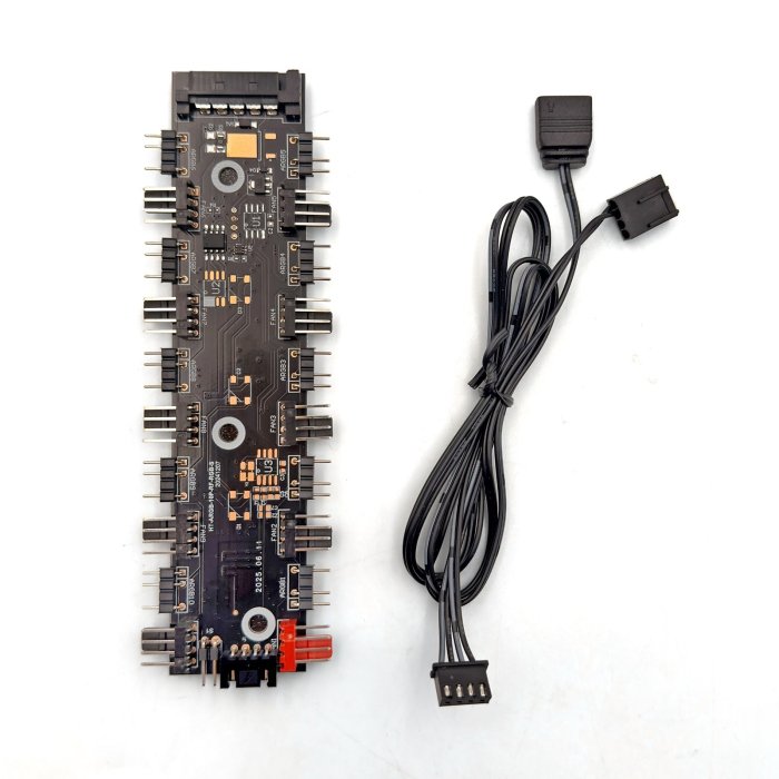 Aigo OA-OC2-HQ1-N ARGB PWM Fan Controller Hub | Supports 10 ARGB PWM Fans | SATA Powered | Reset Button RGB Control | 5V 3-Pin Motherboard Sync | OA-OC2-HQ1-N - Image 2