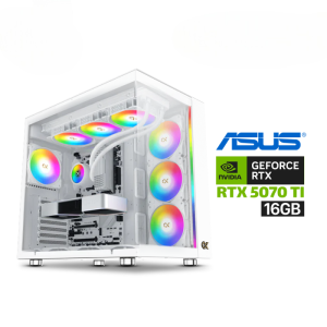 Gaming PC – Intel Core i7-14700K, ASUS ROG STRIX B760-A WIFI Motherboard, 32GB DDR5 RAM, 2TB NVMe Gen4 SSD, ASUS TUF RTX 5070 Ti 16GB, 1000W Gold PSU, Xigmatek Alpha Connect Pro 360 Liquid Cooler, Aqua Ulta Air Case, 7x ARGB Fans, Win 11 Pro