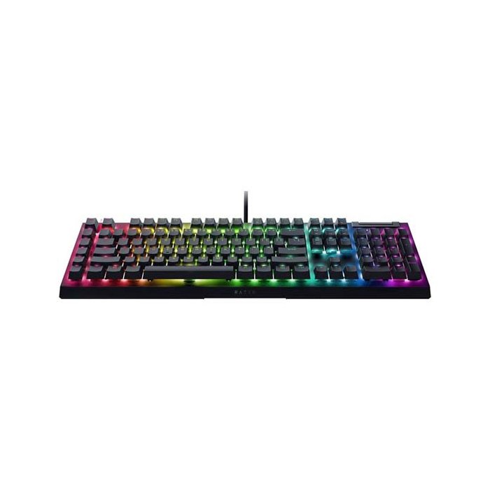 Razer BlackWidow V4 X Mechanical Gaming Keyboard with Razer Chroma RGB: Green Mechanical Switches, 6 Dedicated Macro Keys, Multi-Function Roller, Secondary Media Keys - Arabic Layout - Black - Image 3