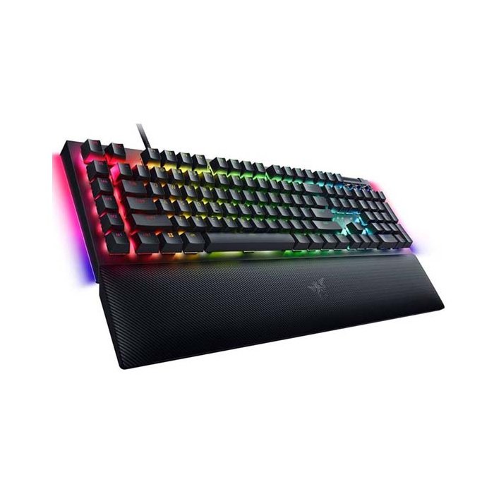 Razer BlackWidow V4 Mechanical Gaming Keyboard: Yellow Switches Linear & Silent, Chroma RGB, 6 Macro Keys, Magnetic Wrist Rest, Doubleshot ABS Keycaps, Roller & Media Keys Snap Tap - Black - Image 3