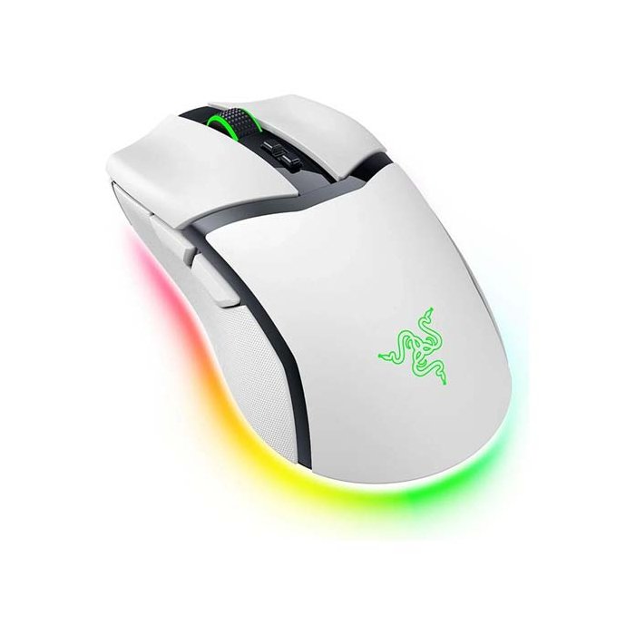 Razer Cobra Pro HyperSpeed Wireless/Bluetooth/Wired 30K DPI Gaming Mouse, 10 Customizable Control Focus Gen-3 Switches, Up to 170 Hrs Bluetooth/100 Hrs on Hyperspeed Wireless - White - Image 3