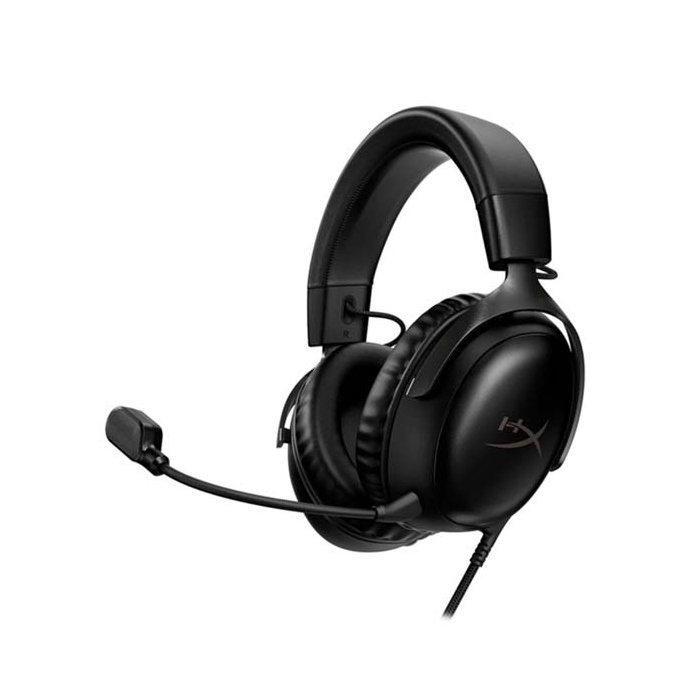 HyperX Cloud III – Wired Gaming Headset, PC, PS5, Xbox Series X|S, Angled 53mm Drivers, DTS,USB-C, USB-A, 3.5mm – Black (727A8AA)