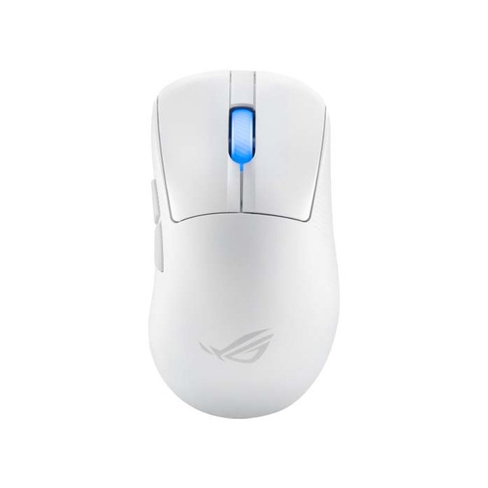 Asus Rog keris Ace II Wireless/Bluetooth RGB Gaming Mouse with 42,000 DPI OutStanding 90-Hour Battery Life - White