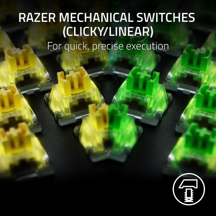 Razer BlackWidow V4 X Mechanical Gaming Keyboard with Razer Chroma RGB: Green Mechanical Switches, 6 Dedicated Macro Keys, Multi-Function Roller, Secondary Media Keys - Arabic Layout - Black - Image 2