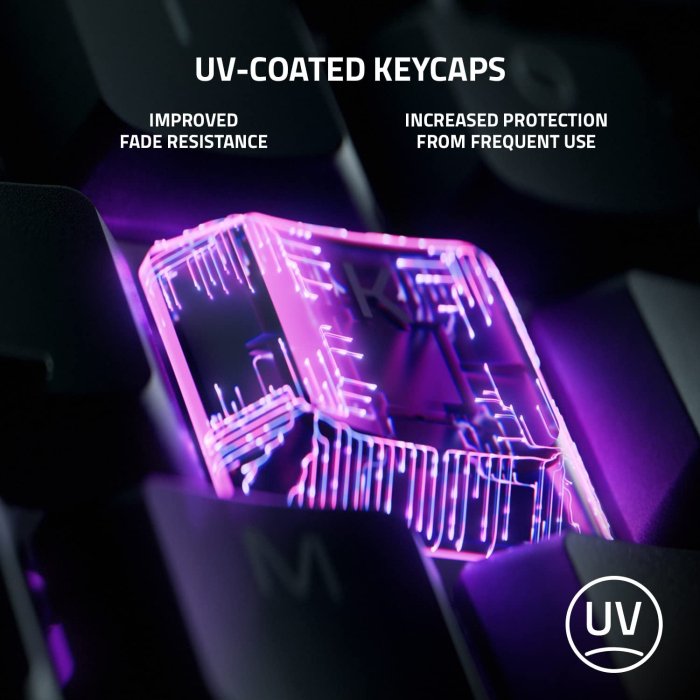 Razer Ornata V3 X Gaming Keyboard: US Layout, Low-Profile Keys, Silent Membrane Switches, UV-Coated Keycaps, Spill Resistant, Chroma RGB Lighting, Ergonomic Wrist Rest - Classic Black - Image 3