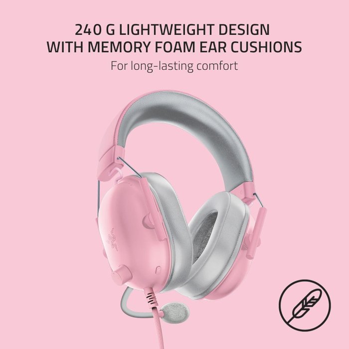 Razer BlackShark V2 X Esports 7.1 Surround Sound Wired Gaming Headset - For PC,PS4, Xbox One,Switch & Mobile Devices - Quartz Edition - Image 3