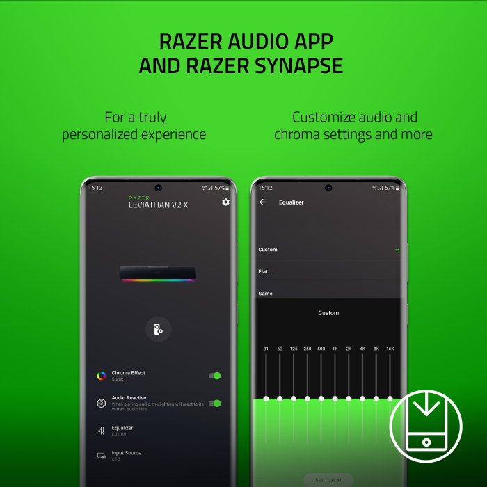 Razer Leviathan V2 X PC Soundbar with Full-Range Drivers: Compact Design, Chroma RGB, USB Type C Power and Audio Delivery, Bluetooth 5.0 - Black - Image 2
