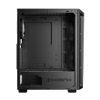 Sharx Razorfin ATX Mid Tower Left Side Tempered Glass Panel Case With 4 RGB Fans - Black - Image 11