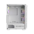 Sharx Razorfin R-200 ATX Mid Tower Left Side Tempered Glass Panel Case With 4 RGB Fans - White - Image 10
