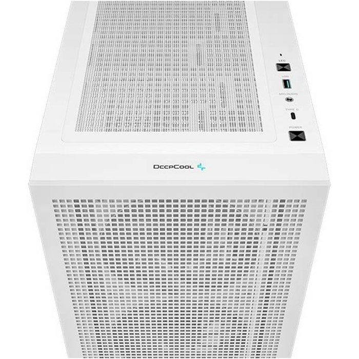 DeepCool CH560 Digital ATX Mid Tower Tempered Glass Side Panel Case with 4 RGB Fans - White - Image 2
