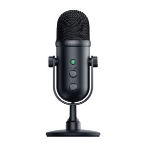 Razer Seiren V2 Pro Professional-Grade Gaming USB Microphone with High Pass Filter & Mic Windsock for Streamers