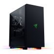 Razer Tomahawk ATX Tempered Glass Double Side Revolving Doors Vented Top Panel RGB Chroma Underground Lighting Gaming Case - Black - Image 4