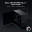 Razer Tomahawk ATX Tempered Glass Double Side Revolving Doors Vented Top Panel RGB Chroma Underground Lighting Gaming Case - Black - Image 5