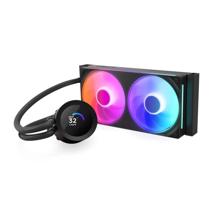 NZXT Kraken Plus 240 RGB 240mm Liquid Cooler With 1.54" LCD Display - Black - Image 3