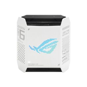 Asus ROG Rapture GT6 Wifi 6 Tri-Band Gaming Mesh Router 2.5GE Wan Port, Ai Protection, 1 Pack System - White