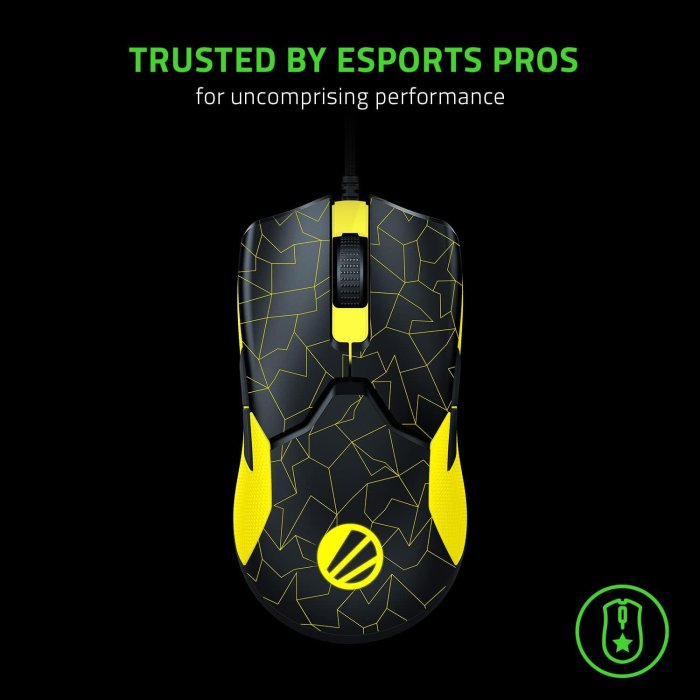 Razer Viper 8KHz Ambidextrous Esports Wired Gaming Mouse - Black/Yellow - Image 2