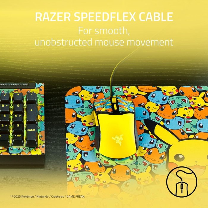 Razer Cobra Pokémon Edition, 58g Lightweight Wired Gaming Mouse, 8500 DPI Sensor, Optical Mouse Switches 3th Gen, Chroma Lighting with Gradient Underglow, Speedflex Cable, Pokémon Kanto | RZ01-04650400-R3M1 - Image 2