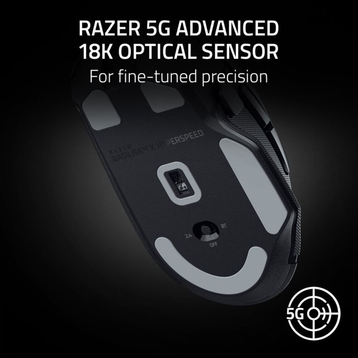 Razer Basilisk V3 X Hyperspeed Black Wired Customizable RGB Gaming Mouse - Image 3