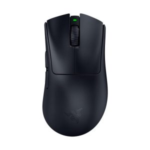 Razer DeathAdder V4 Pro Wireless Gaming Mouse, 56g Lightweight, HyperSpeed Wireless Gen-2, Optical Scroll Wheel, Optical Switches Gen-4, Focus Pro 45K Sensor Gen-2, Up to 150 Hr Battery - Black | RZ01-05330100-R3U1