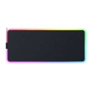 Razer Strider Chroma Hybrid Gaming Mouse Mat with Razer Chroma RGB: 19 Razer Chroma RGB Lighting Zones, Warp and Water-Resistant, Anti-Slip Base - Black