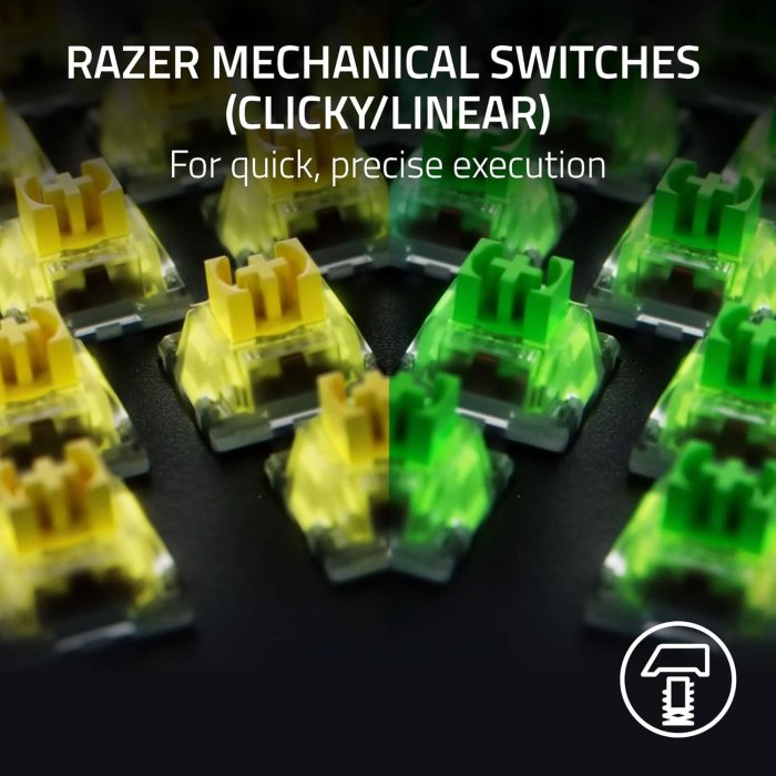 Razer BlackWidow V4 Mechanical Gaming Keyboard: Green Switches Tactile & Clicky, Chroma RGB, 6 Macro Keys, Magnetic Wrist Rest, Doubleshot ABS Keycaps, Roller & Media Keys - Black - Image 3