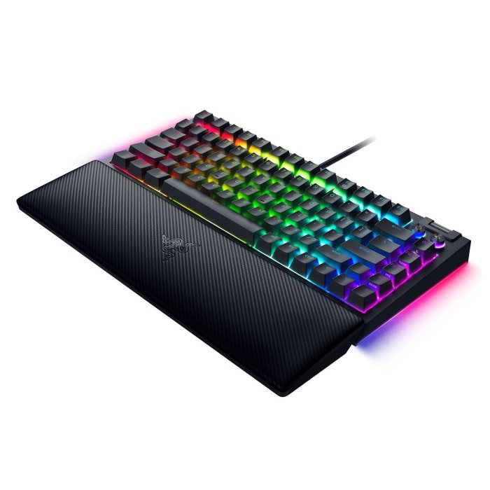Razer BlackWidow V4 75% Mechanical Gaming Keyboard, Hot Swappable Design, Compact & Durable, Orange Tactile Switches, Chroma RGB, Roller & Media Keys, Wrist Rest Snap Tap, Black | RZ03-05000200-R3U1 - Image 3