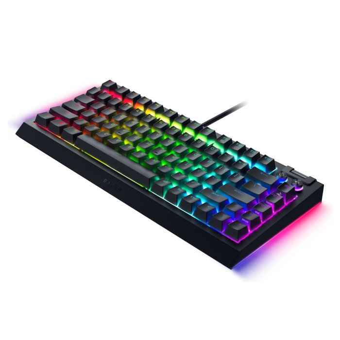 Razer BlackWidow V4 75% Mechanical Gaming Keyboard, Hot Swappable Design, Compact & Durable, Orange Tactile Switches, Chroma RGB, Roller & Media Keys, Wrist Rest Snap Tap, Black | RZ03-05000200-R3U1 - Image 2