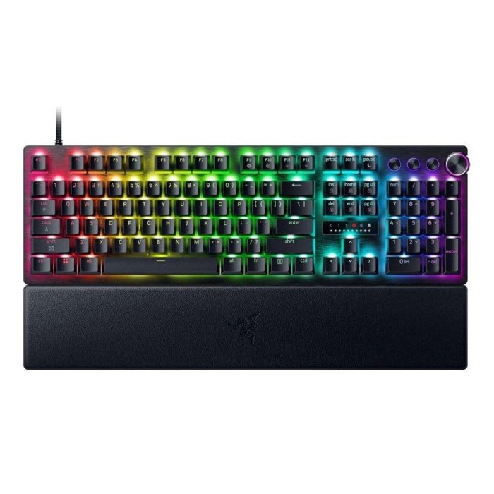 Razer Huntsman V3 Pro TKL 8KHz Esports Gaming Keyboard: Analog Optical Switches Gen 2-8000 Hz Polling Snap Tap - Rapid Trigger - Adjustable Actuation - Media Controls - PBT Keycaps - Black | RZ03-05530100-R3M1