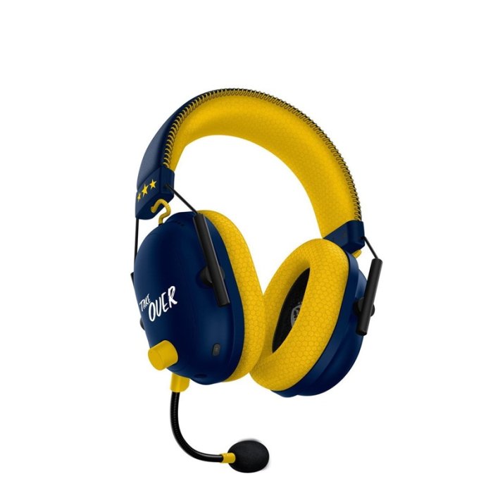 Razer BlackShark V2 Courage JD Edition Wired Gaming Headset, THX Spatial Audio, 50mm Drivers, 32 Ohms Impedance, 100 dBSPL Sensitivity, Detachable Mic, Blue/Yellow | RZ04-03230300-R3M1 - Image 3