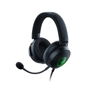 Razer Kraken V3 HyperSense Wired USB Gaming Headset: Haptic Technology, THX Spatial Audio, Detachable HyperClear Cardioid, Passive noise cancellation, For PC, PlayStation, Nintendo Switch - Black