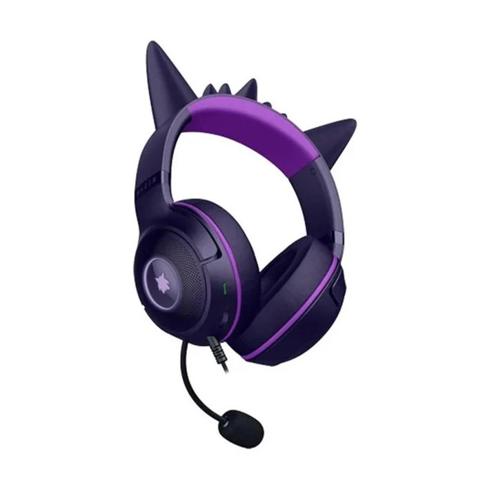 Razer PokeMon Kraken Kitty V2 Gengar USB Wired Headset, Hybrid Fabric And Leatherette Cushions 7.1 Surround, - Purple - Image 2