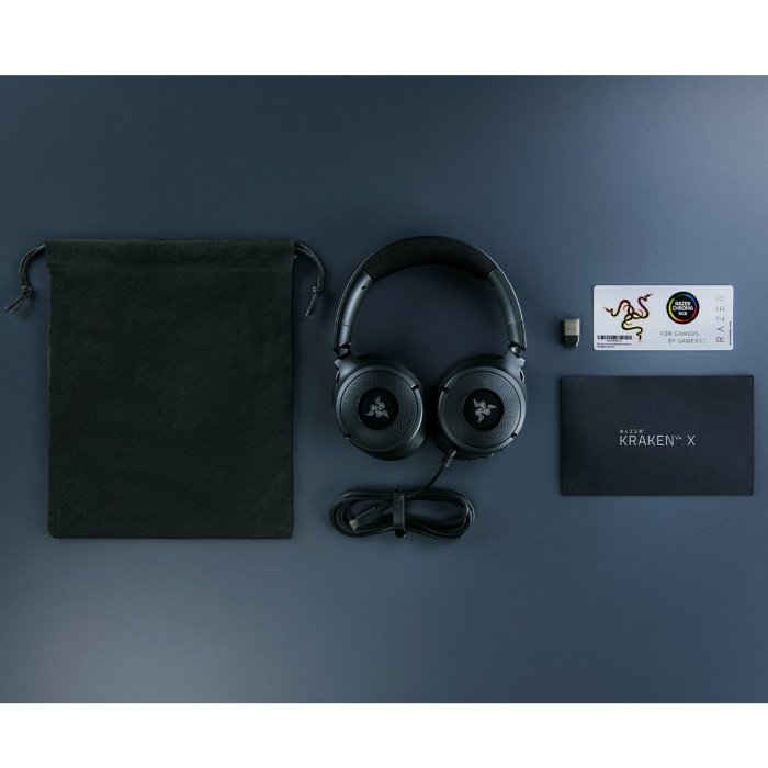 Razer Kraken V4 X Wired Gaming Headset, 40 mm Drivers, Cardioid Mic, Memory Foam Cushions, Chroma RGB Lighting, Type C & Type A Cable, for PC, Mac, PS5, Nintendo Switch 2, Steam Deck, Smartphone, Black | RZ04-05180100-R3U1 - Image 2