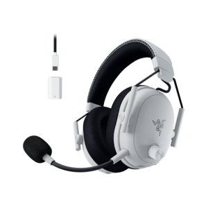 Razer BlackShark V3 Pro Wireless ANC Gaming Headset, Wireless / Bluetooth / USB Wired / 3.5 mm, Detachable Mic, Works with Mac/PC, PS5â„¢, PS4, Switch, Smartphone, 70 hours Battery life, White | RZ04-05400200-R3M1