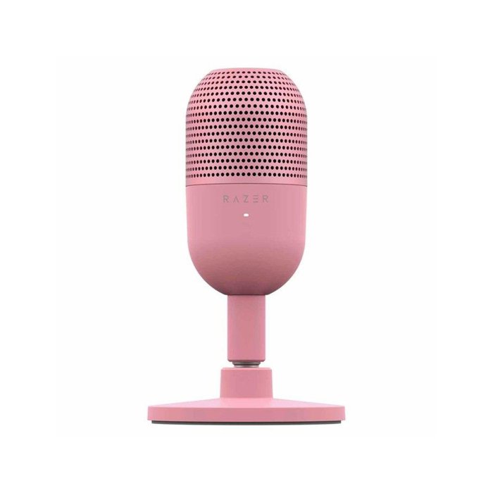 Razer Seiren V3 Mini Ultra-Compact USB Microphone with Tap-to-Mute With LED Indicator, 14 mm Condenser - Quartz Edition